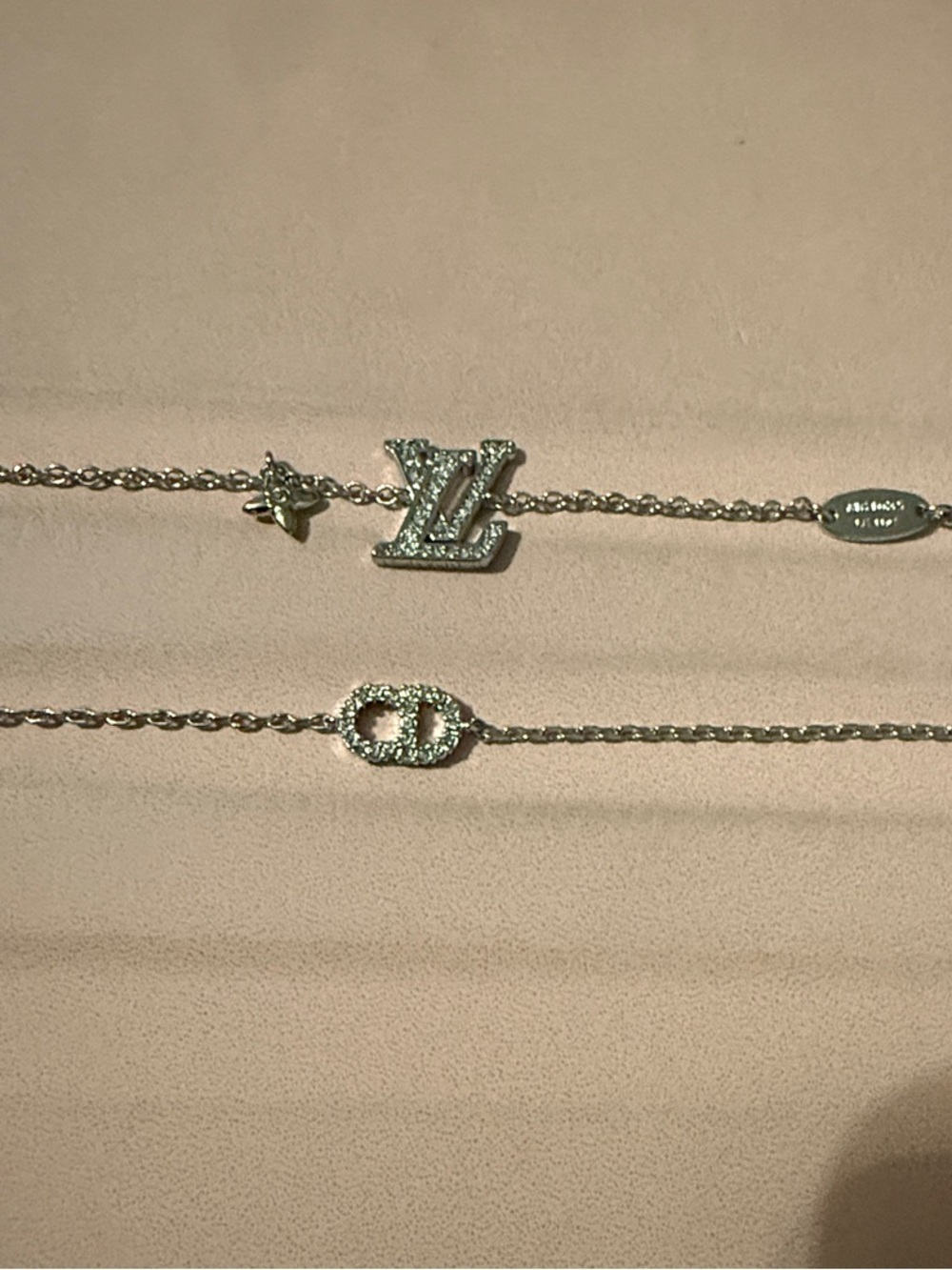 CHOOSE ONE Silver-tone Designer Logo Station Bracelet -